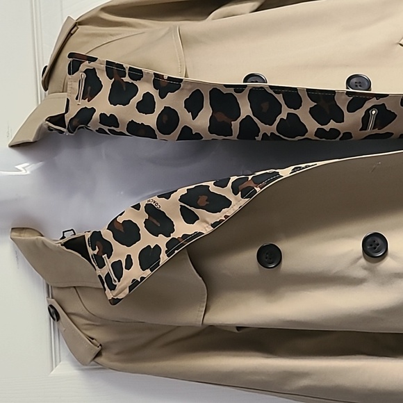 Authentic 'COACH' Women's Coat Jacket Raincoat, Dark Beige, Above Knee - Picture 9 of 12